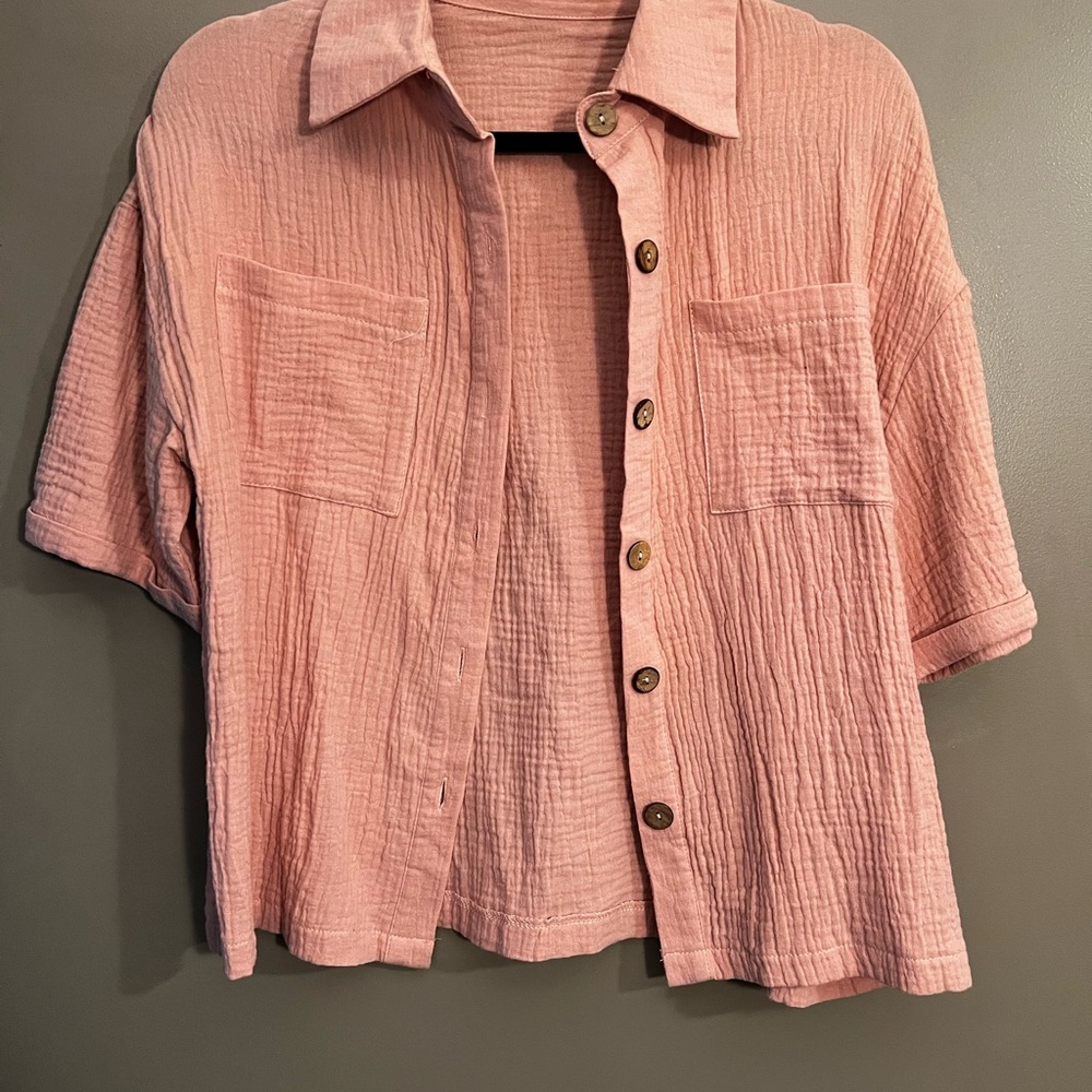 SHEIN Coral Textured Top